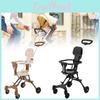Four Wheeled Collapsible Baby Stroller Lightweight Foldable Convertible Seat