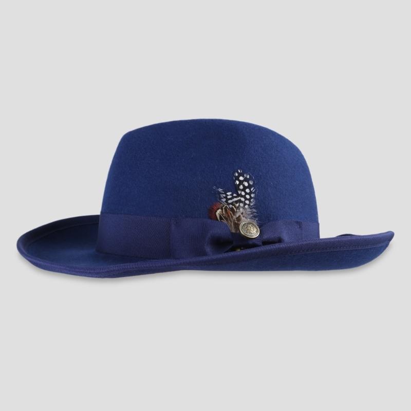 Cappello Panama Vintage Piume Cappello a Tesa Piatta Unisex Cosplay Festa Costume Cappelli Fedora