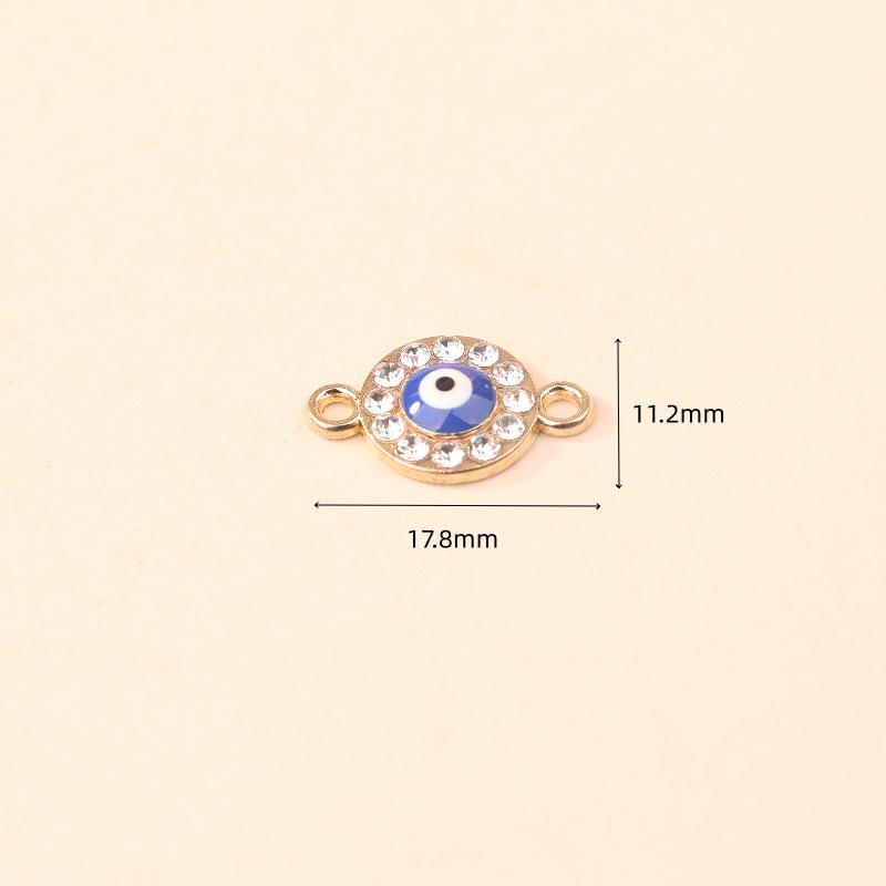 Blue Devil Eye Double Pendant Jewelry Accessory for Bracelets, Necklaces, and Earrings