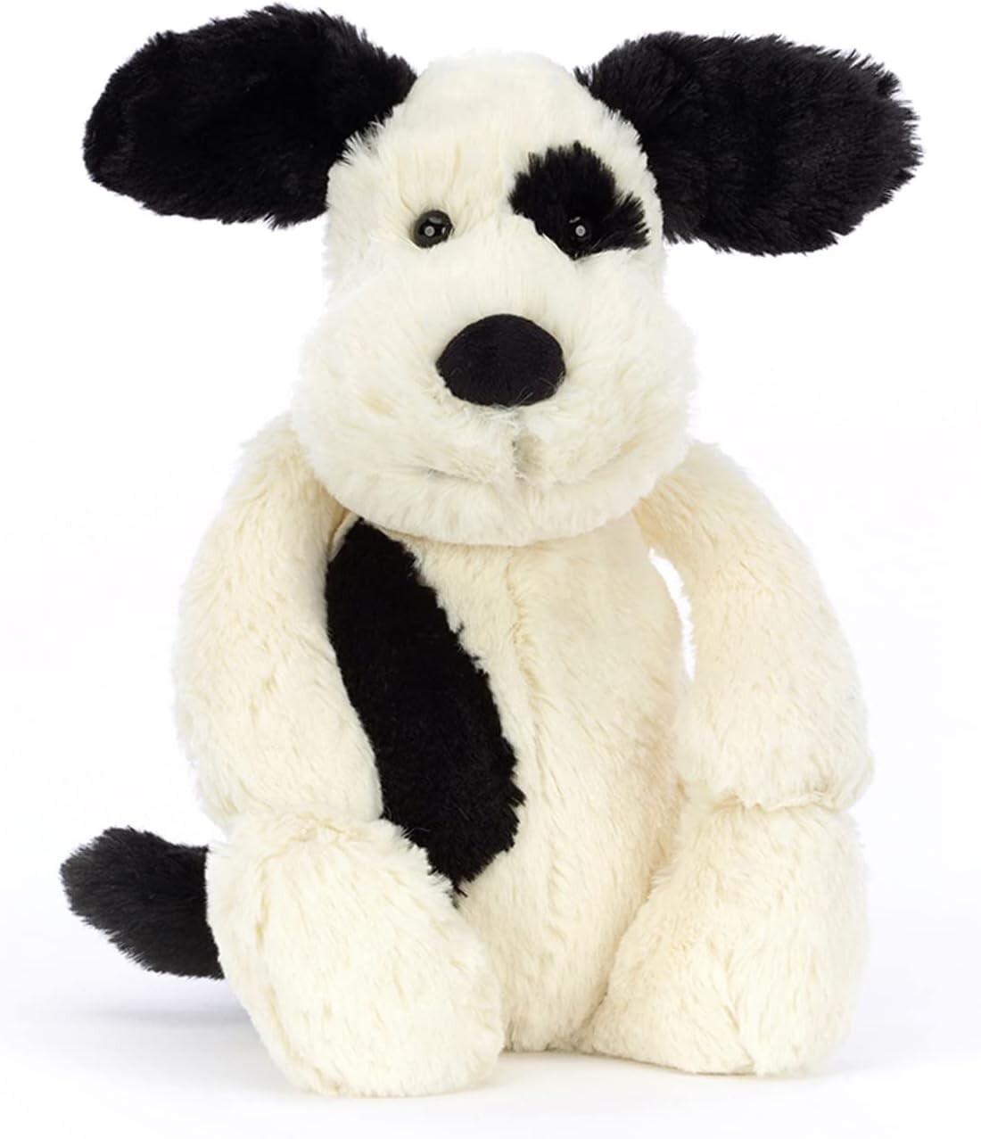 Peluche Bashful Black & Cream Puppy
