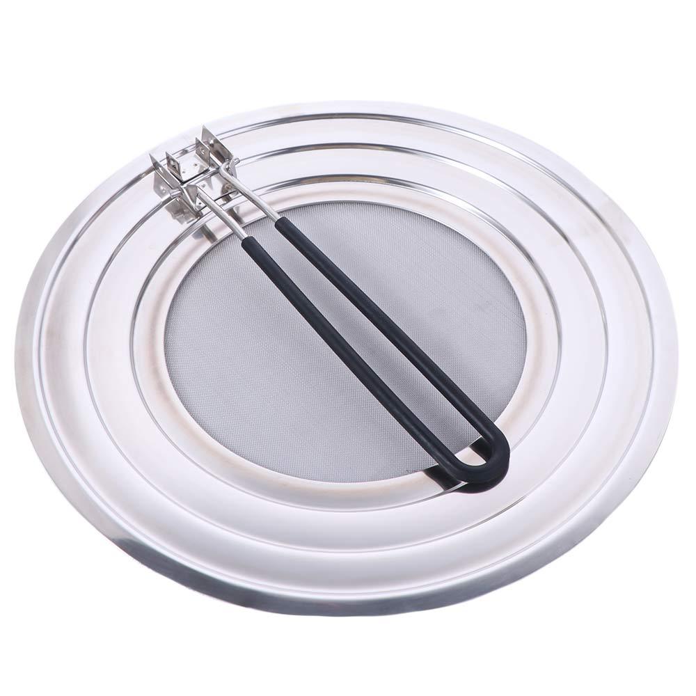 Multifunctional Foldable Handle Oil Splash Screen Rust-proof Stainless Steel Oil Filter Net Mesh Oil Proof Lid Fried