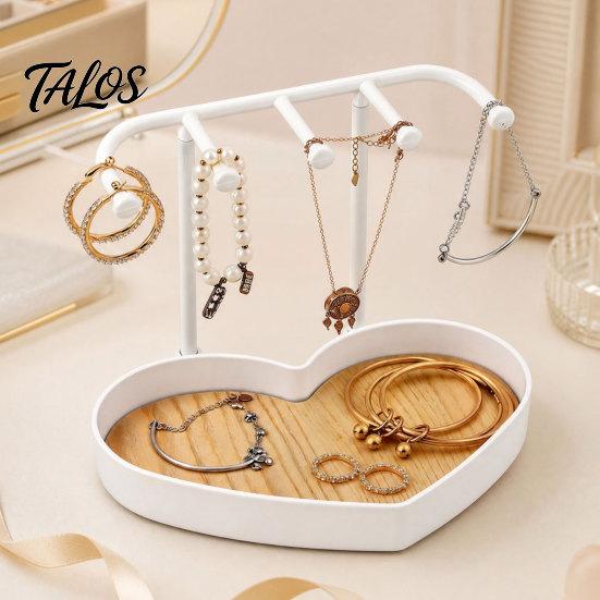 Talos Jewelry Organizer Stand, Love Partition Tray Design, Non-Slip Wear-Resistant Multi-Hanging Hanger, for Necklace Earring Bracelet
