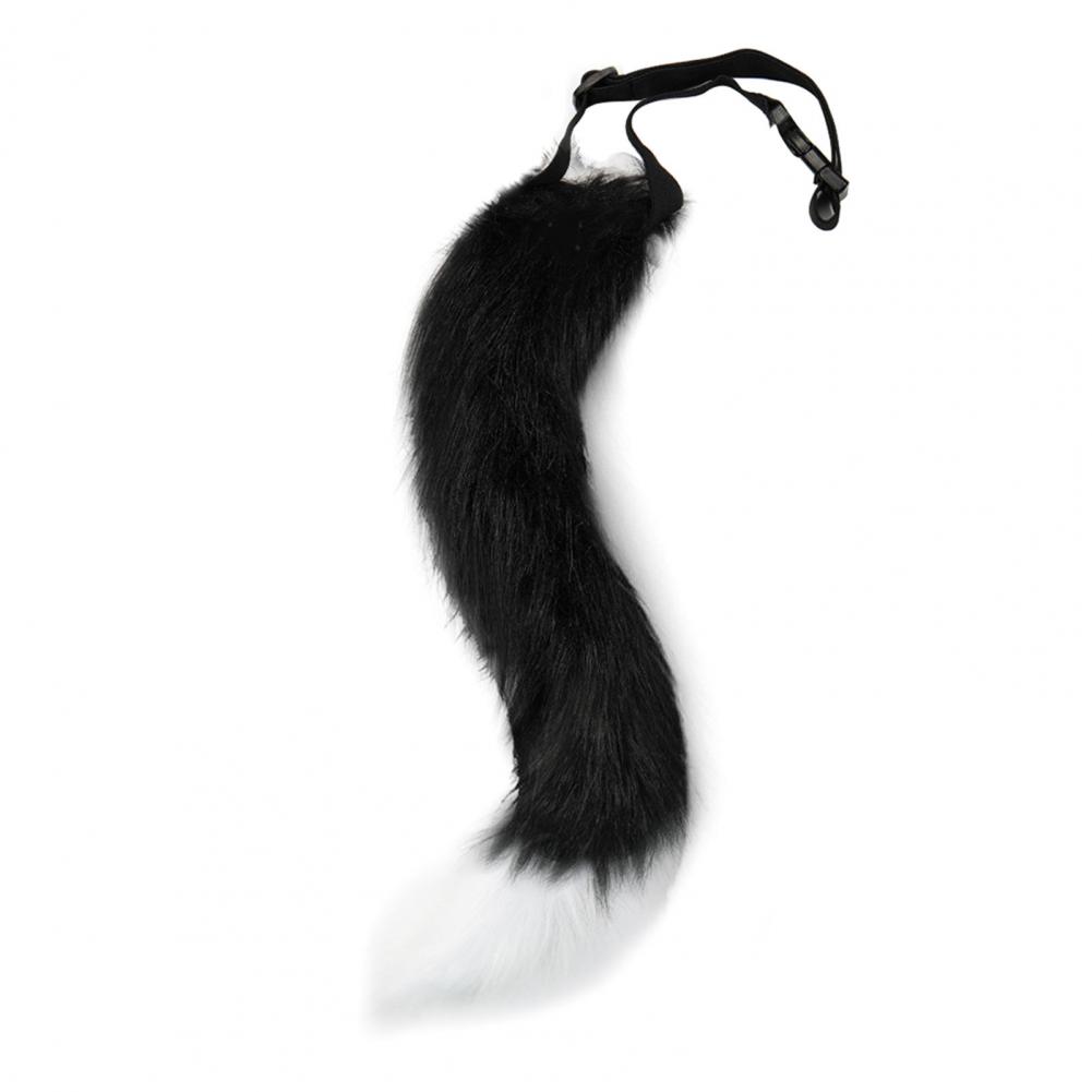 Plush Fox Cosplay Mask, Fluffy Fox Tail, Cosplay Costumes Props, Fuzzy Fox Mask for Costume Party Anime Convention