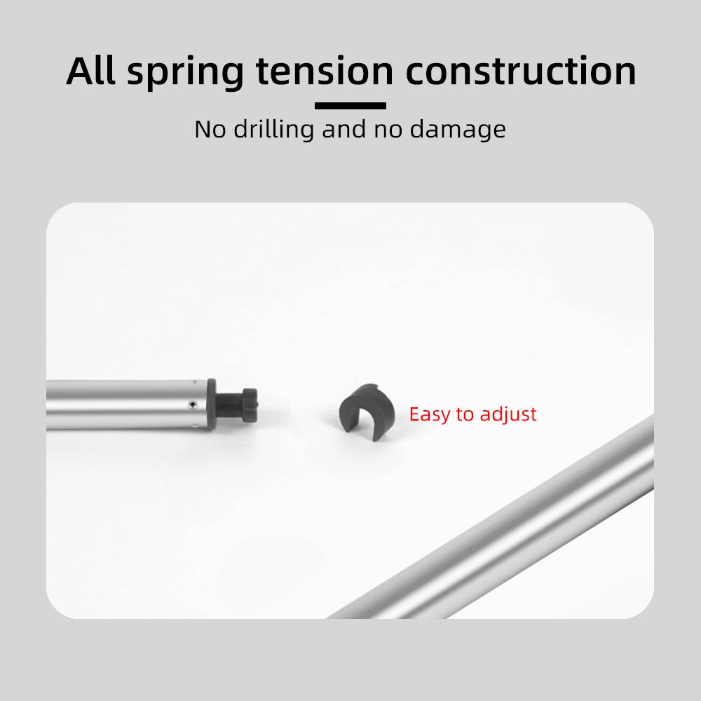 Aoresac Asta per tenda da doccia da 43-78 pollici senza foratura, asta di tensionamento a molla per soffitto dell'armadio della finestra