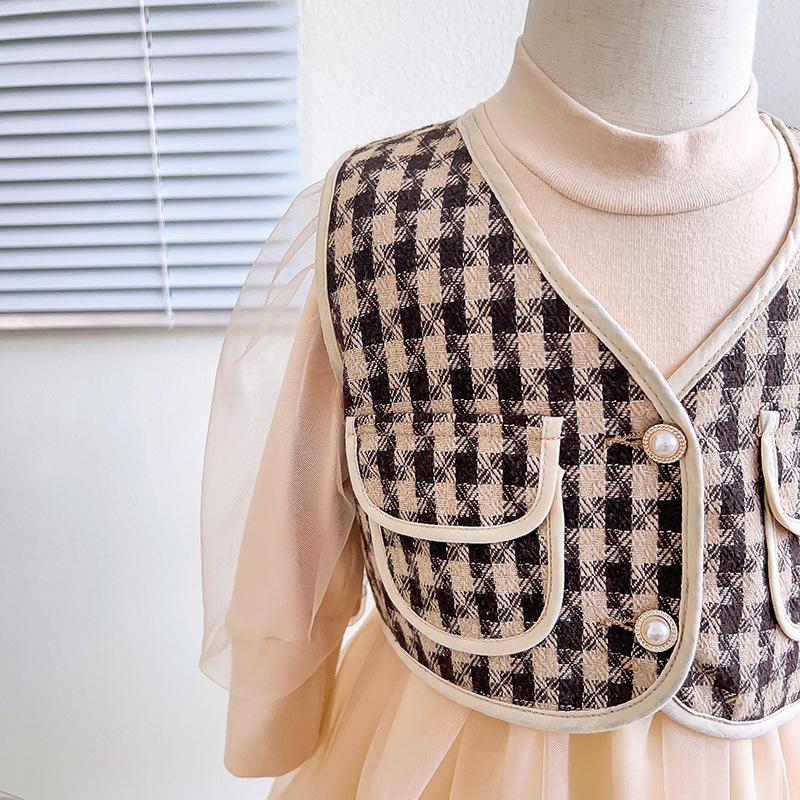 Autumn Baby Girls' Vest Jacket & Dress Set RQ851