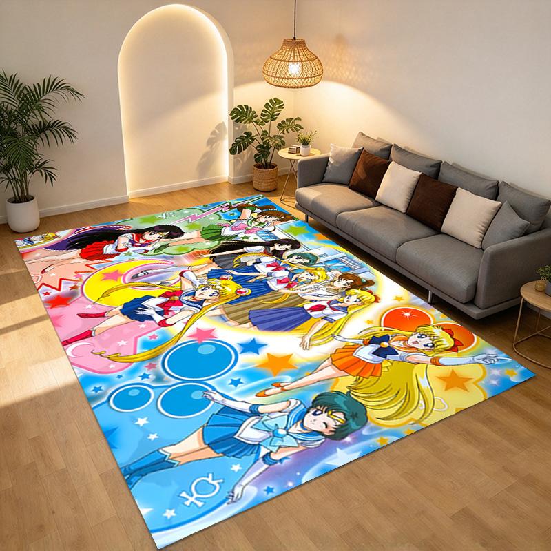 Sailor Moon Living Room Nonslip Area Rug Soft Carpet For Bedroom Game Playroom Sofa Office Home Decor Doormat Christmas Gift C9302699