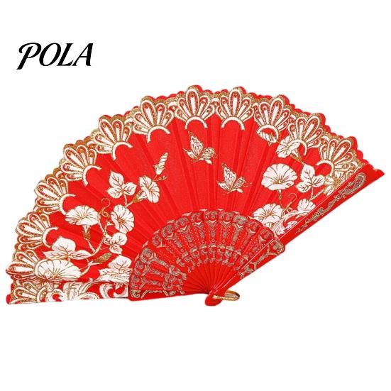 Pocket Fan Handheld Vintage Style Bright Color Exquisite Pattern Fine Workmanship Ultralight Collapsible Cloth Retro Chinese Folding Photography Prop