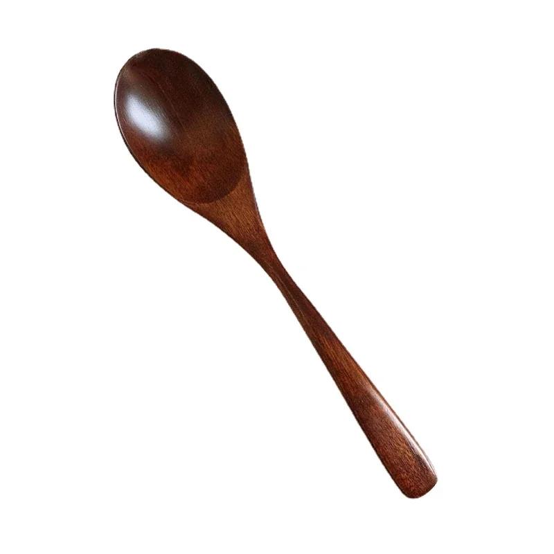 Wooden Spoon Soup Spoon and Fork Eco Friendly Products Tableware Natural Ellipse Ladle Spoons for Cooking Kicthen Accessories