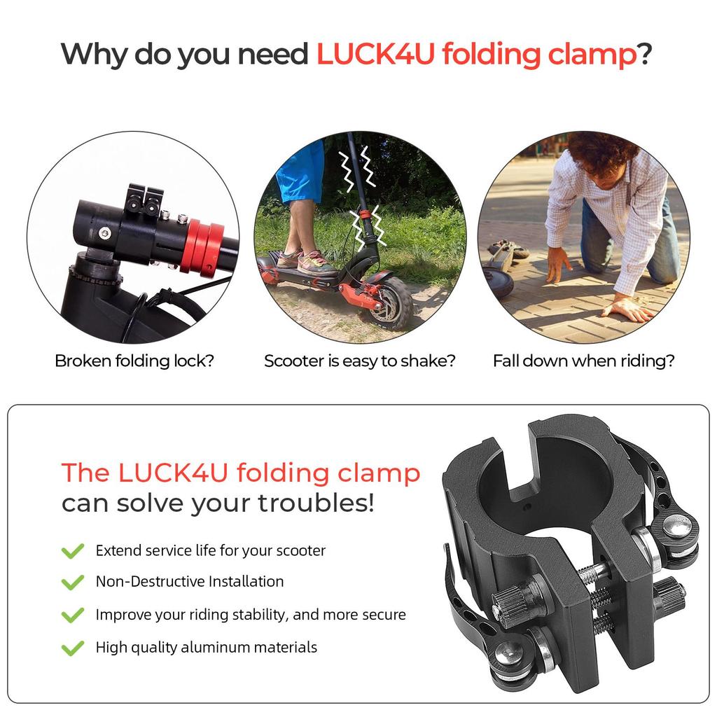 Red Folding Clamp for Zero 8X 10X 11X SPeedual Dualtron DT3