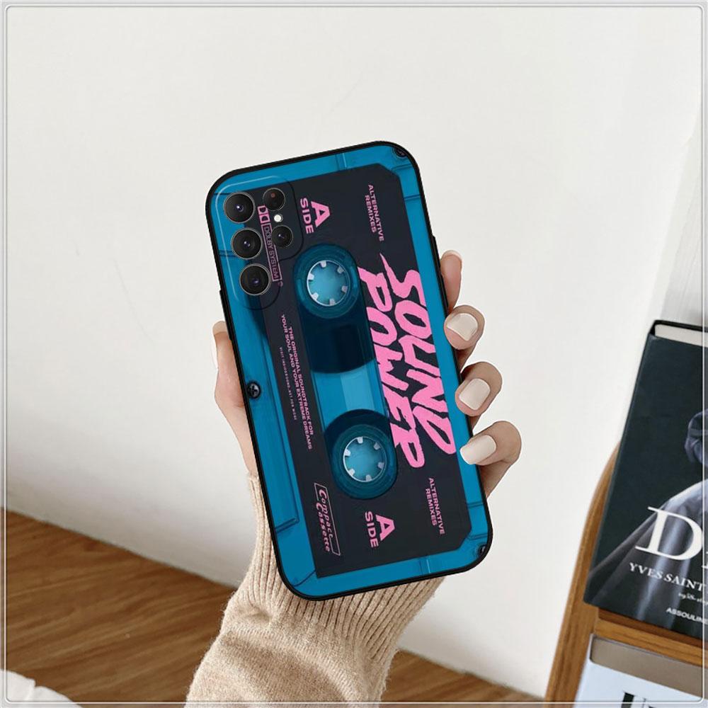 Magnetic Radio tape Cassette Phone Case For Samsung Galaxy S24 Case S22 S21 S20 S23 Ultra Fe S10 S9 S8 Plus 4G 5G Silicone Cover
