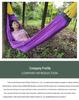 Outdoor Ice Silk Mesh Hammock with Curved Stick - Anti-Rollover Swing for Camping & Travel