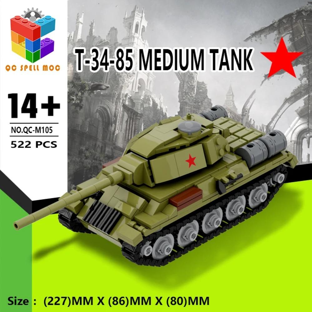Gebäude MOC Neuer WW2 Sowjetischer Panzer gepanzertes Fahrzeug Baustein Set Militär Montage Modell Armee Krieg Soldat Spielzeug Geschenke für Kinder Kinder