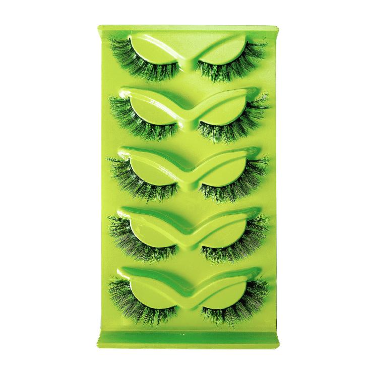 

Широкосмугові об ємні накладні вії в стилі «лисичка», D-завиток (6-16мм), подовжені зовнішні куточки, для початківців, багаторазові. s-98/5pairs