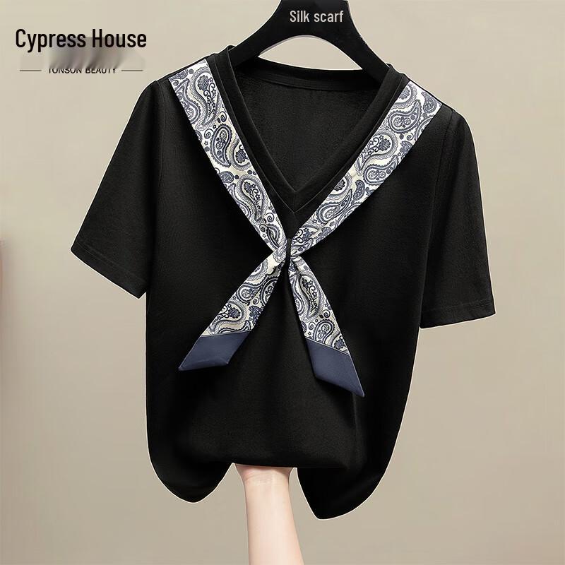 Women s V-Neck Slim-Fit Short-Sleeve T-Shirt M