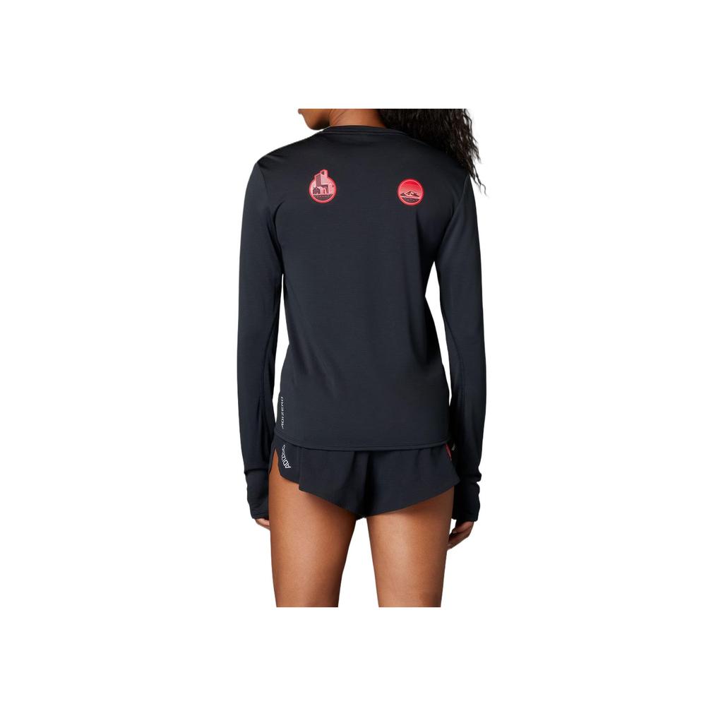 adidas Adizero He T Box Limited Series Bequemes Weiches Schweißabsorbierendes Lässiges Langarm Regular T-Shirt Damen Oberteile Schwarz JD1745