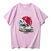 JDM Racing Car Printing T-shirt Cotton High Quality Soft Tee-shirt Japanese Fashion Style Streetwear Tees Short Sleeve Mens Tops