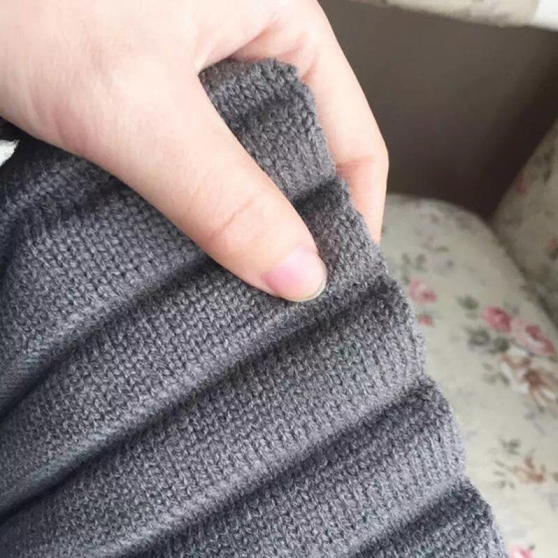 Dongdaemun Autumn/Winter Style Women's Knitted Sweater Dress with Pleated A-Line Doll Pullover