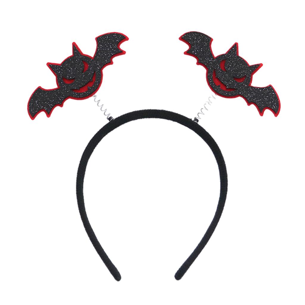 Headband Dark Series Pumpkin/Bat Hairband Kids Cute Headhoop RaveParty Props Hair Decoration Unisex Headgear