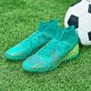 Youth Adult New Quality Shock Absorption Anti-skid and Wear-resistant High Top Short Spike Outdoor Football Shoes and Sports Shoes