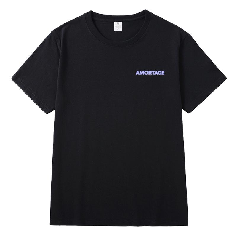 

Унисекс футболка с коротким рукавом из хлопка JisooAMORTAGE: Футболка в поддержку второго сольного альбома Ким Джису L чёрный