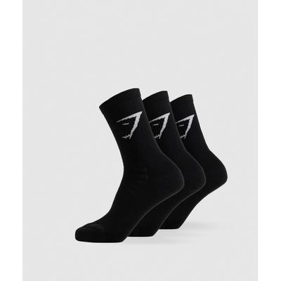 Gymshark Crew Socks 3pk Black I3a3p Bb2j