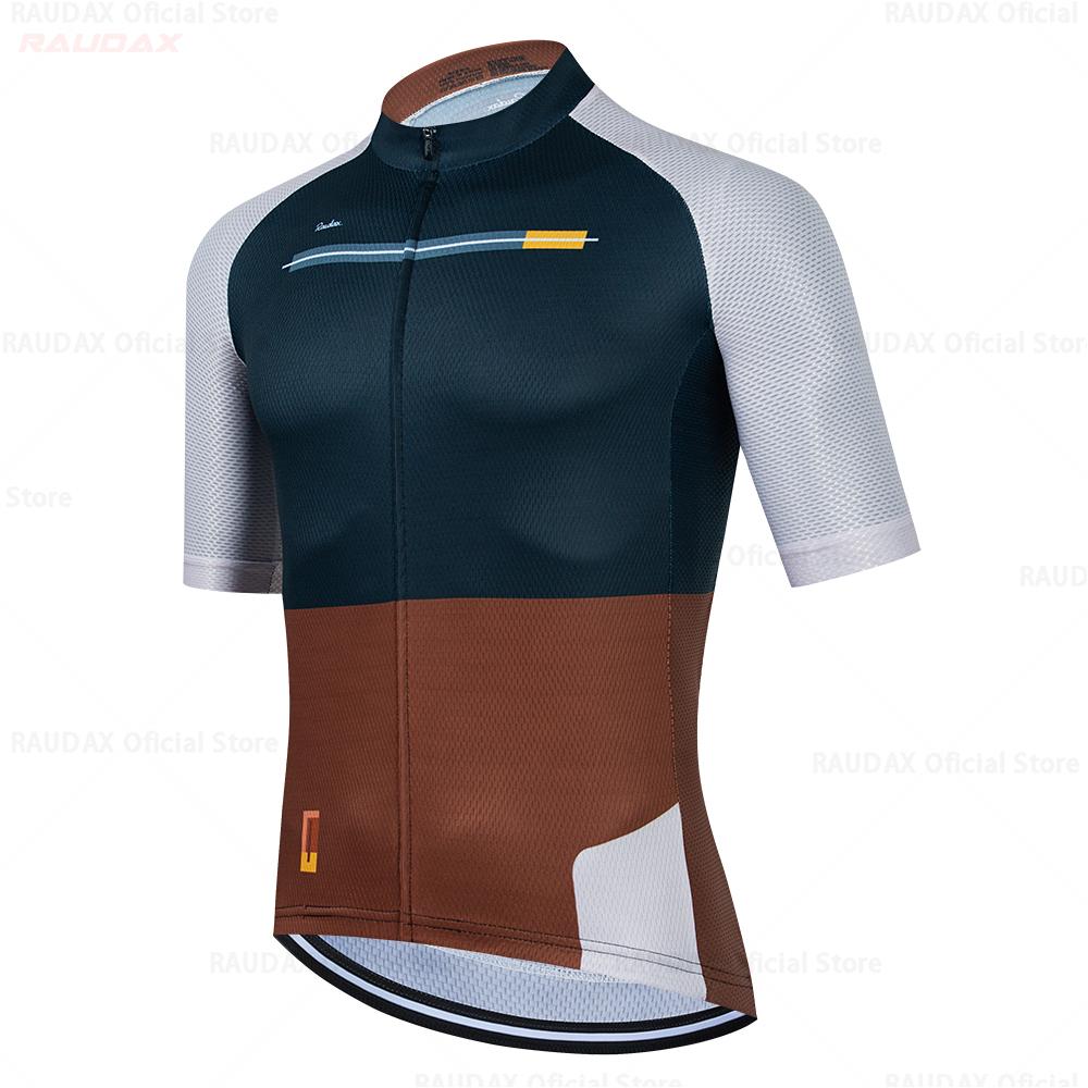 Raudax 2025 Summer Cycling Jersey Set Breathable MTB Twelve Colors Cycling Clothing Mountain Bike Wear Maillot Ropa Ciclismo