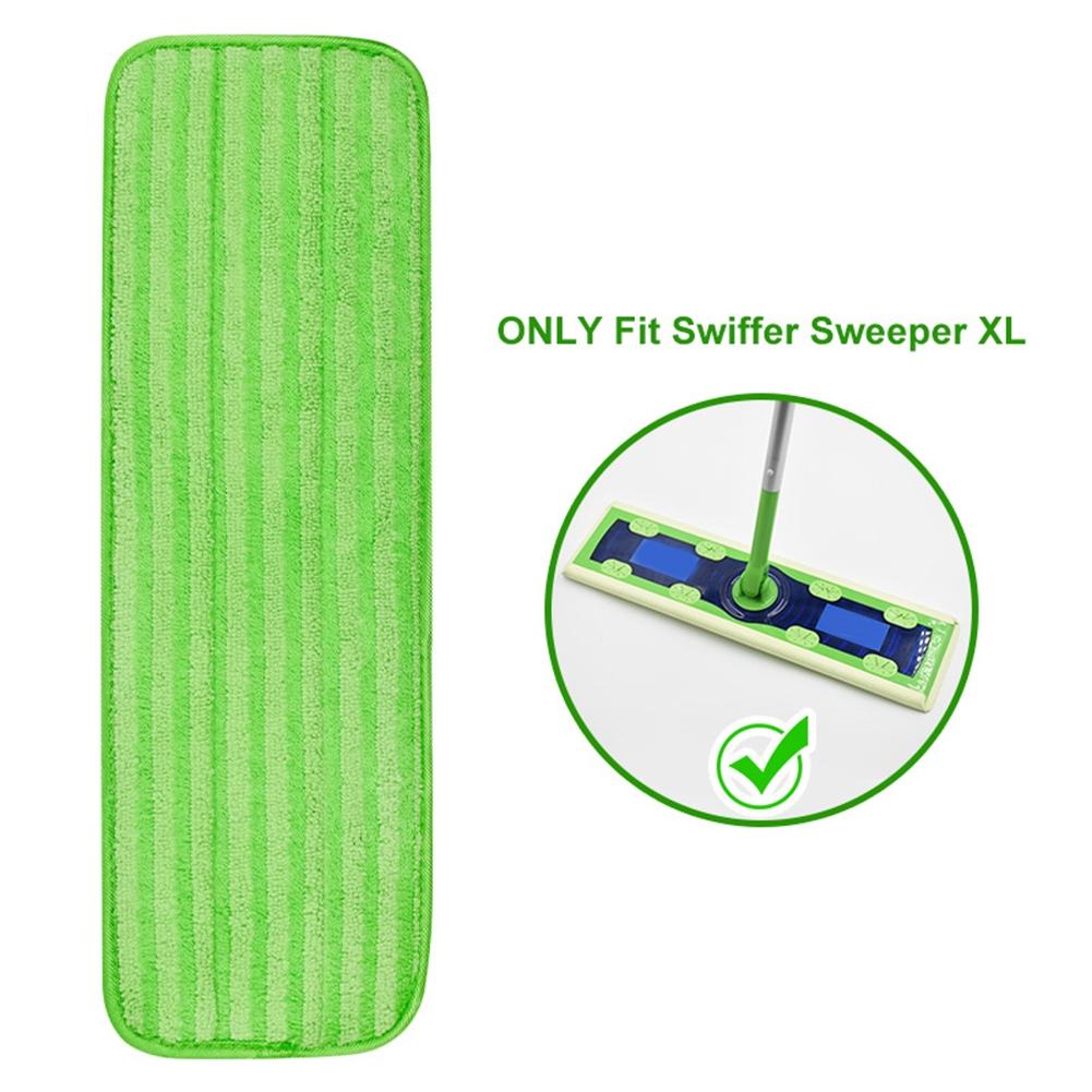 Microfiber Reusable Mop Pads Multifunctional Reusable Green