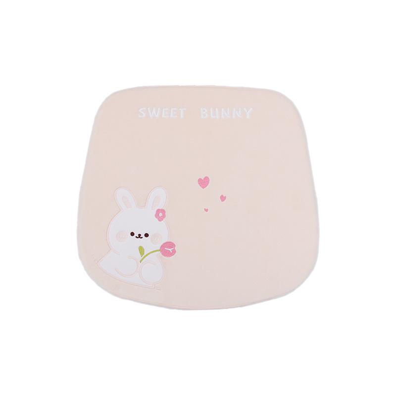 Car Headrest Neck Support Pillow Pair, Cute Bear & Rabbit Memory Foam Plush Lumbar Support Backrest.
