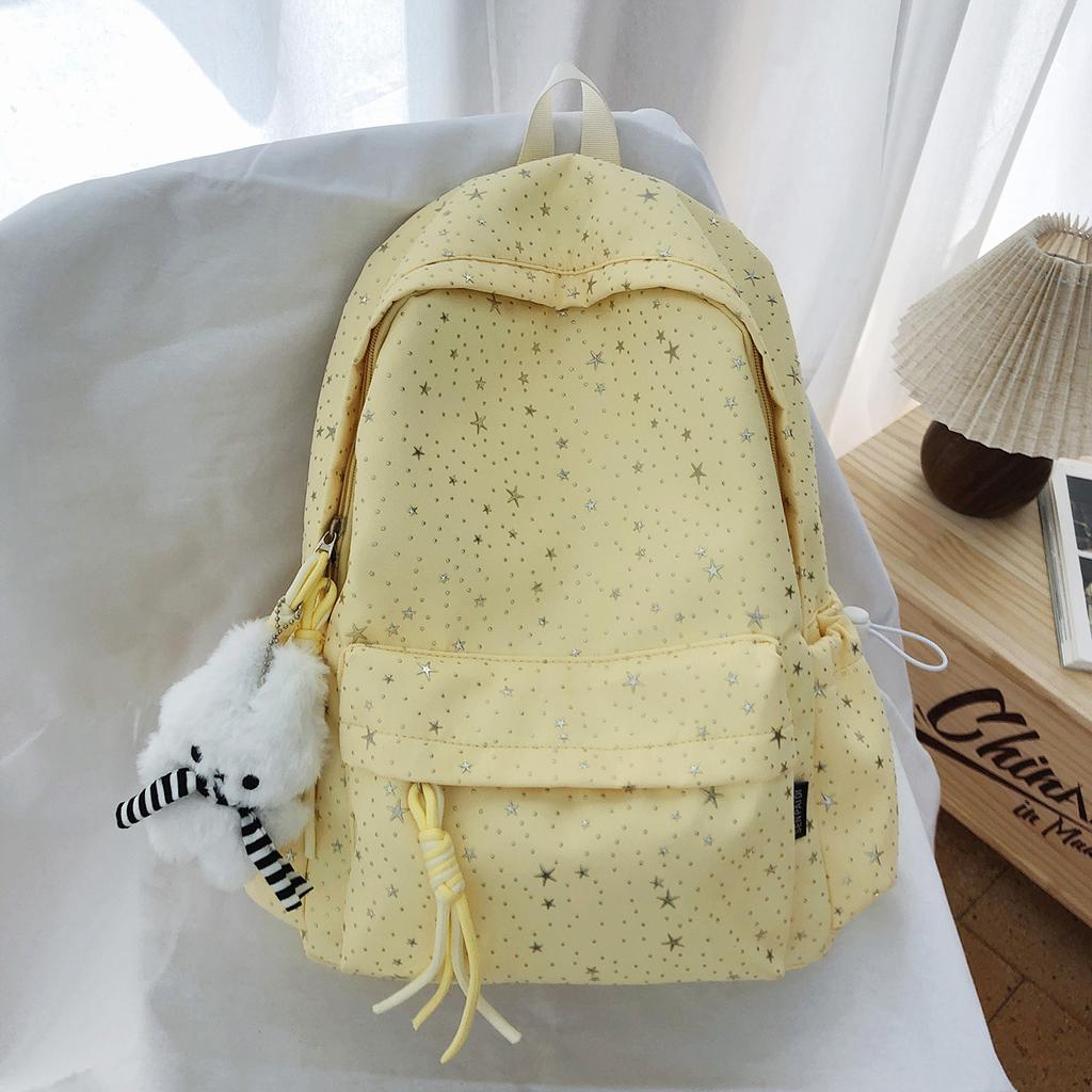 Schoolbag Small Fresh Star Schoolbag Ins New Girl Simple Junior High School Cute Primary School Student Large Capacity Backpack Backpack