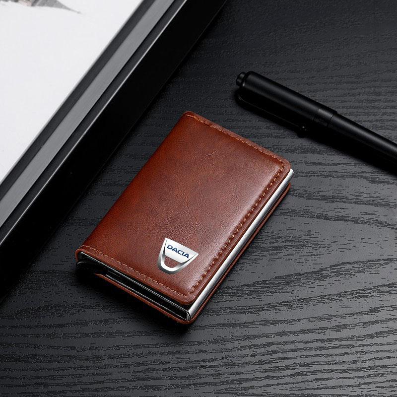 

1 шт. кожаная сумка для документов для вождения автомобиля, кошелек для ID, паспорта, карточек, карман для карточек для Mercedes Benz C63 W117 Cla45 W205 W212 E63 W207 W176 A45 X156 Gla45 AMG Dacia коричневый