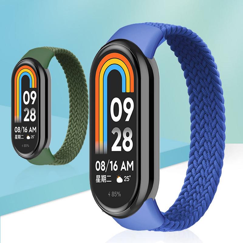 Pletený řemínek pro Xiaomi Mi Band 9 8 Elastický nylonový náramek na hodinky Correa Náhradní poutko pro Xiomi Miband 9 8 Příslušenství