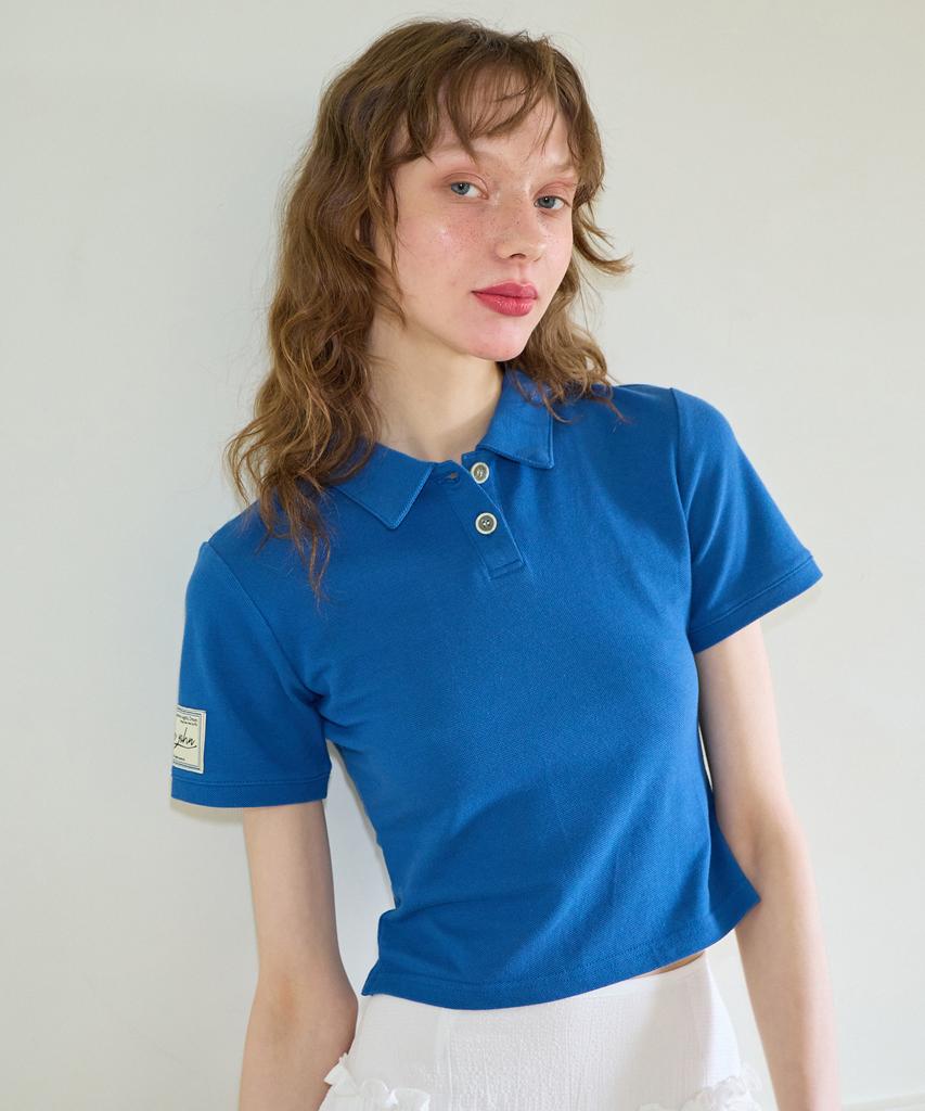 Salon De Yon Label Short Pique Shirt_ Blue