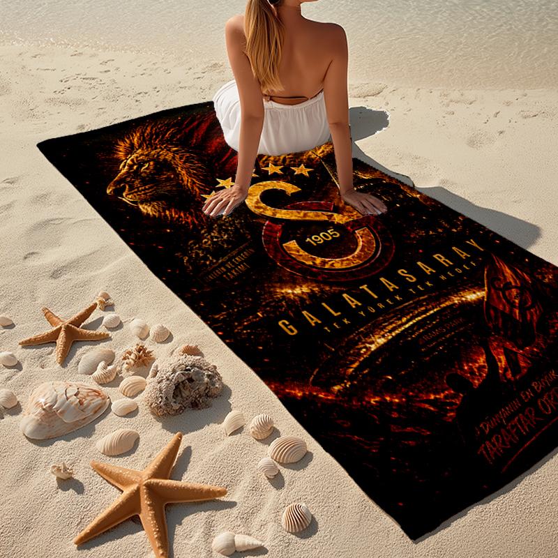 Galatasaray Fashion Beach Towel: Ideal for Summer Adventures Soft, Absorbent and Quick Drying Suitable for Swimming and Bathing