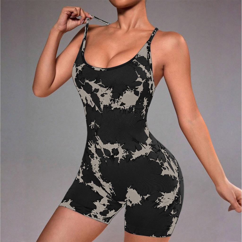 Women's Tight Fitting Peach Hip Lifting One-Piece Yoga Suit, Fitness Shaping One-Piece Suit