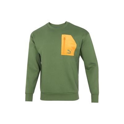 Sportovní mikina s barevnými bloky a kapsou na zip Pánské topy Zelená 535130-67