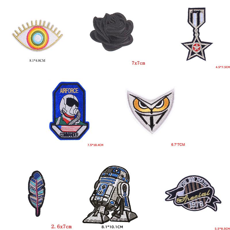 Смешанные случайные нашивки значки для одежды, железная вышитая нашивка ...
