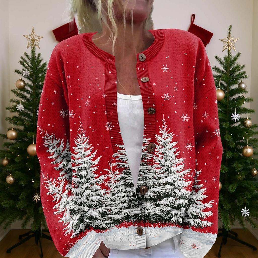 Women'S Christmas Sweater Cute Fun Christmas Sweater Fall And Winter Long Sleeve Knitted Sweater