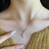 Flash Diamond Star Pendant Necklace Women's Light Luxury Titanium Steel Necklace Collarbone Chain Jewelry