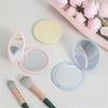 Travel Makeup Mirror Foldable Design With Double Side Glass Reflection Portable Handheld Round Cosmetic Mirror Gift