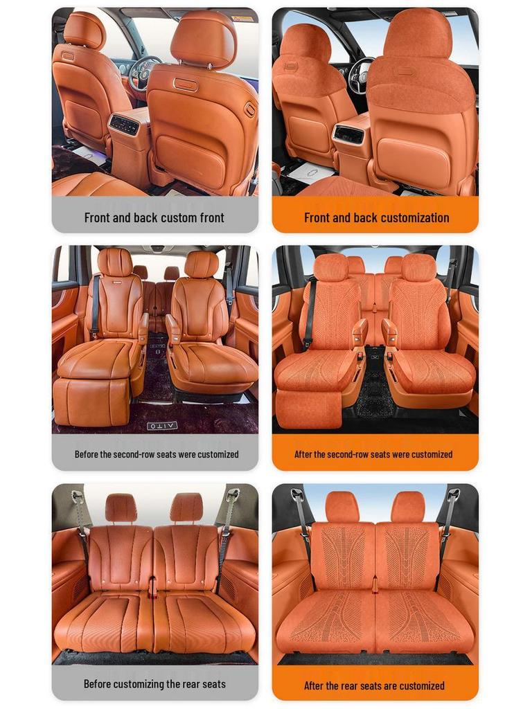 AITO M7 Car Seat Cushion, Universal All-Season Suede Saddle Pad for Six-Seater Vehicles