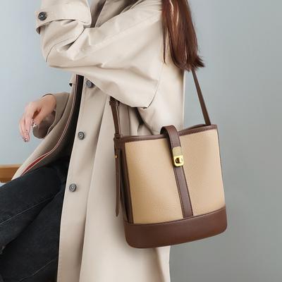 Emmer Tas, Dames Tas van Leer, Veelzijdige Schoudertas, Grote Capaciteit Forens Messenger Tas, Bagage.