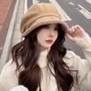 Autumn and winter hat Women's bucket hat Fleece cold ear protection Internet celebrity basin hat Casual lamb wool star anise beret