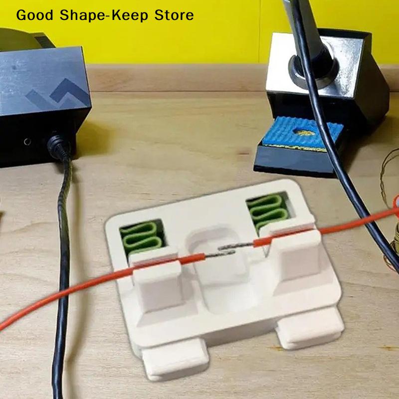 daily2Pcs Plastic Welding Wire Fixture Soldering Wire Holder Welding Clamp Repair Tool For Neat Wiring Solutions Wire Holder