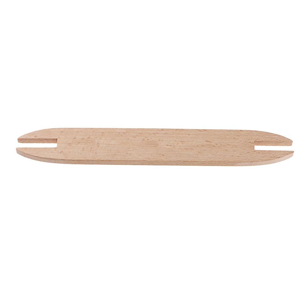 Wooden Knitting Shuttle Stick Needle Weaving Tool Craft Accessory for Yarn Holder and Sewing Organizer 155x23x4mm