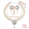 Elegant Multi-Layer Women's Pearl Necklace and Earring Set for Weddings and Banquets