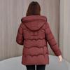 2025 Winter Women's Plus-Size Mid-Length Cotton Jacket - Warm and Fashionable for Mothers