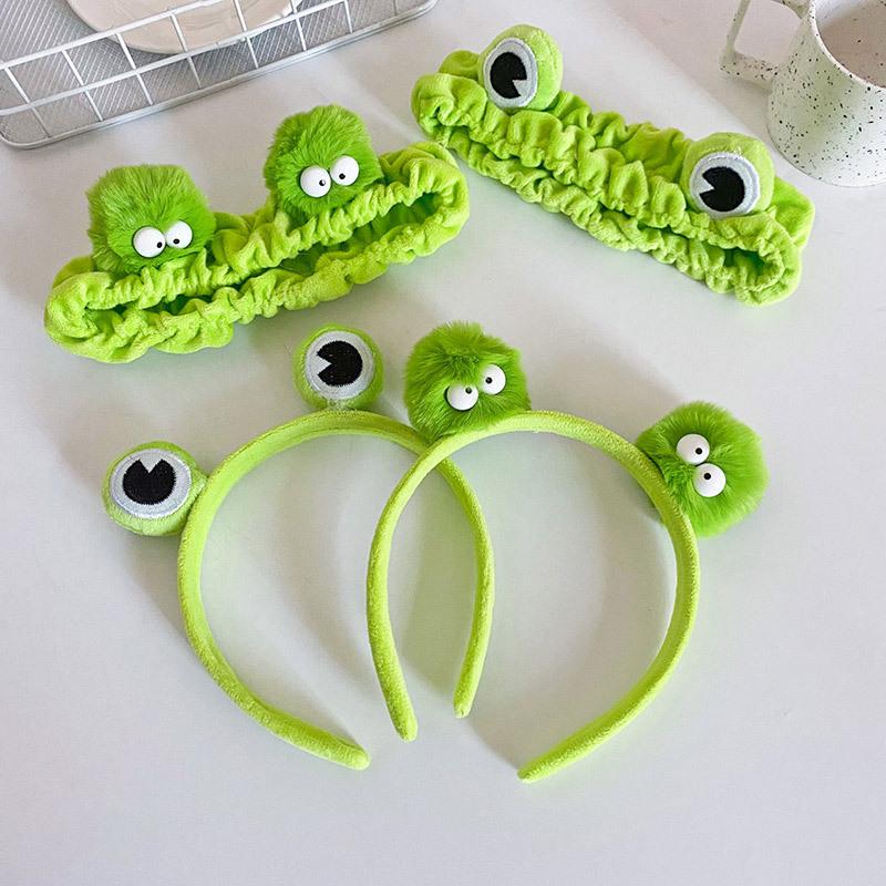 Cross-border Super Cute Frog Cartoon Unisex Cloth Fashion Hair Band Face Wash Korea Funny Monster Tosca Head Band