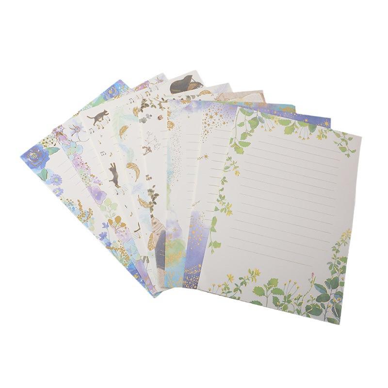 Ancient Style Chinese A5 Letter Paper with Hot Stamping - Exquisite Diary Writing Set