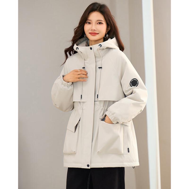 TERRE BLEUE Damen Fleecegefütterte Gepolsterte Winterjacke