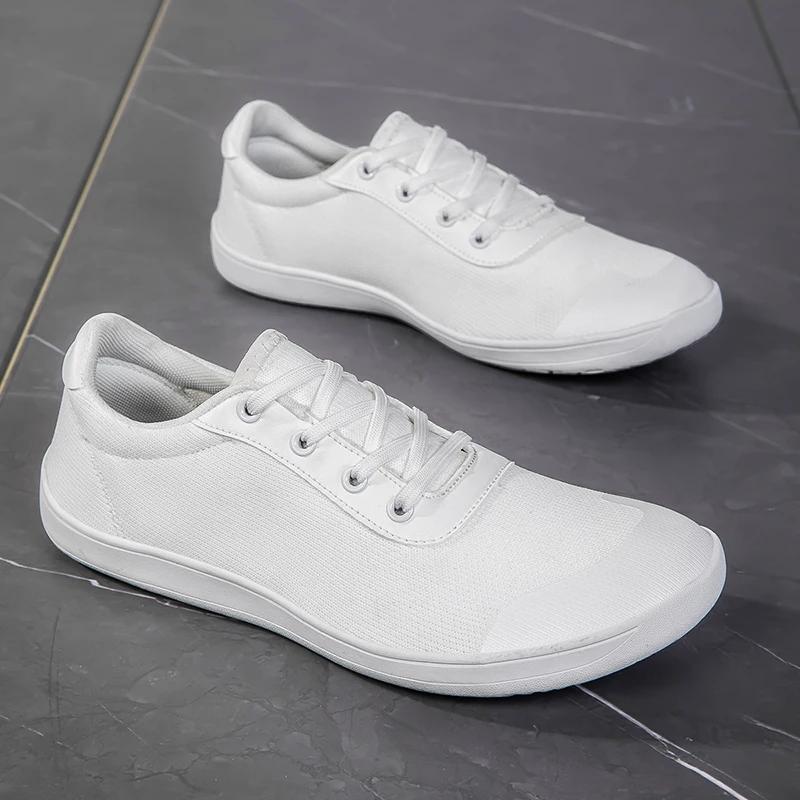 Minimalist Shoes for Men Wide Toe Barefoot Zero Drop Shoes Casual Leather Fashion Sneakers Lightweight Walking Shoes Zapatillas